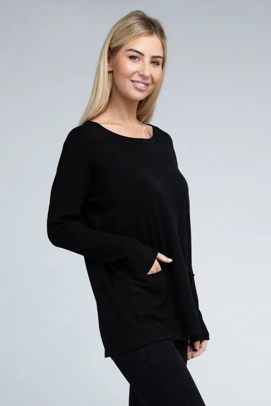 Viscose Front Pocket Sweater