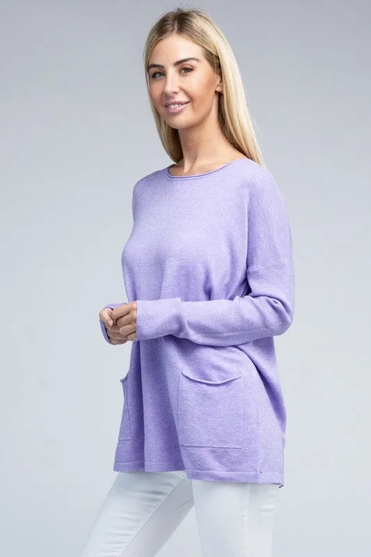 Viscose Front Pocket Sweater