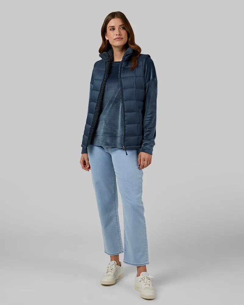 WOMEN'S REVERSIBLE SHERPA-LINED VEST