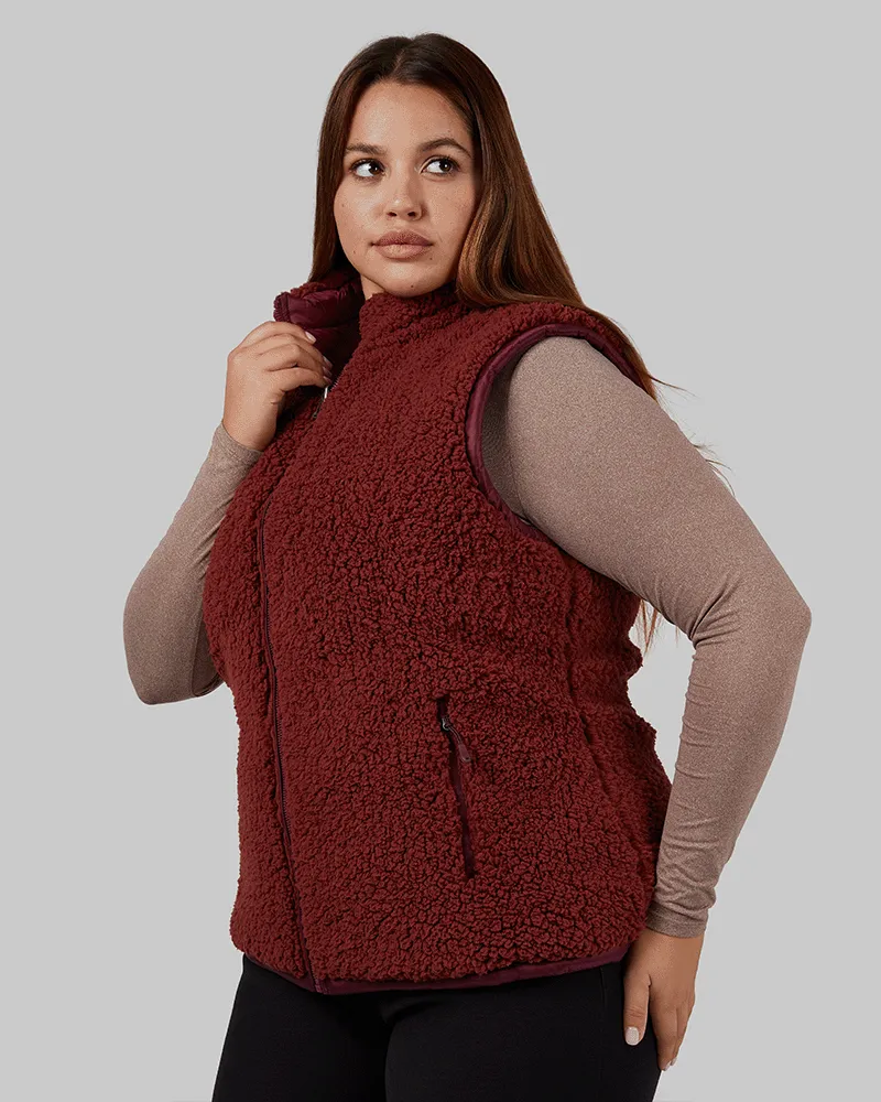 WOMEN'S REVERSIBLE SHERPA-LINED VEST