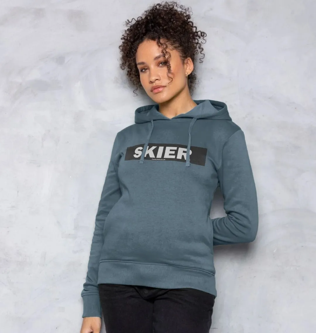 Women's Skier Censor Bar Organic Pullover Hoodie