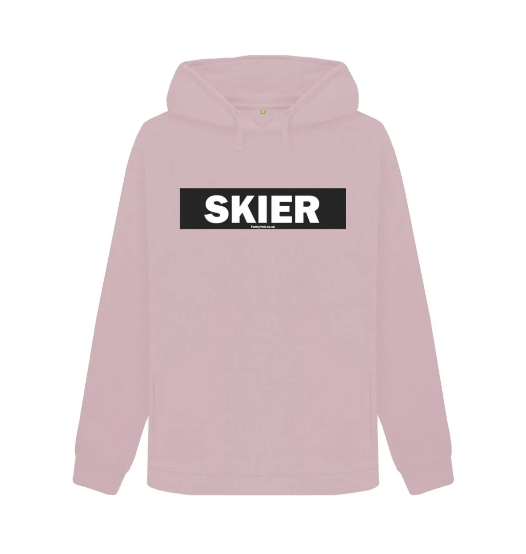 Women's Skier Censor Bar Organic Pullover Hoodie